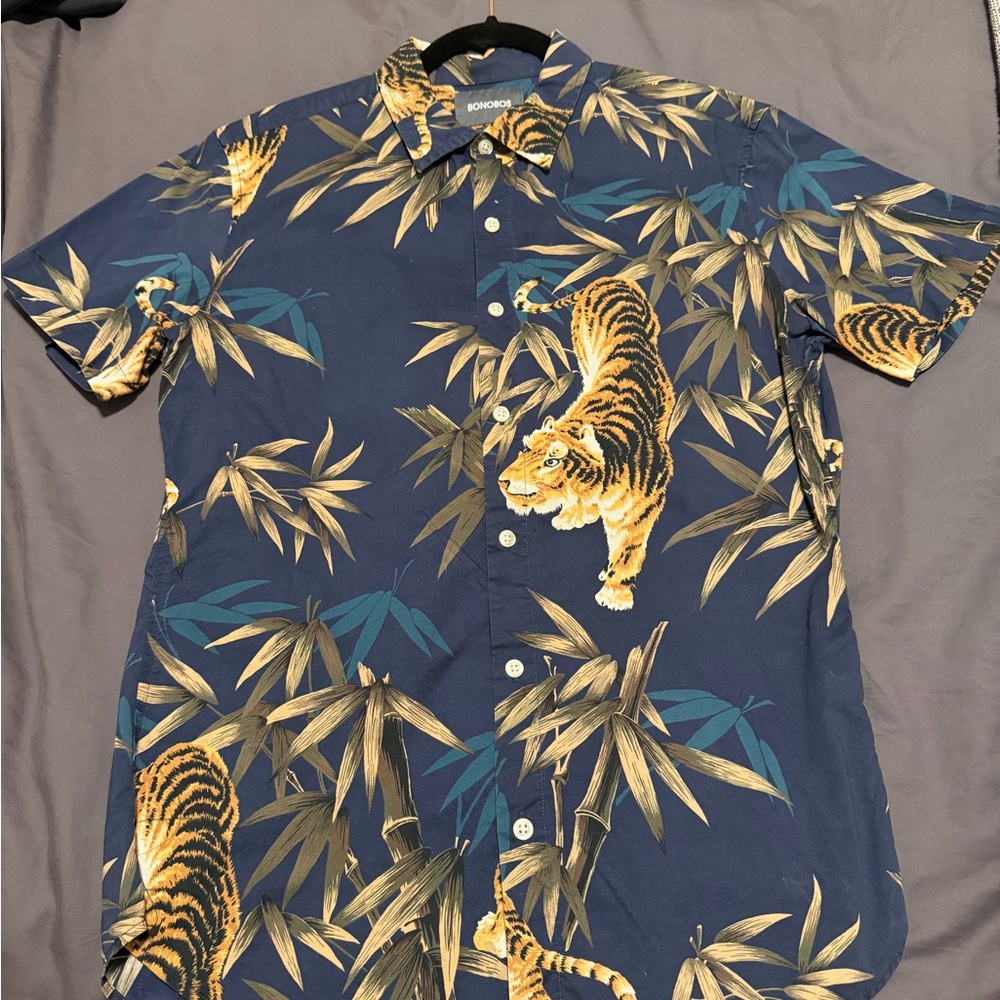Bonobos Riviera Slim Short Sleeve Shirt Size S